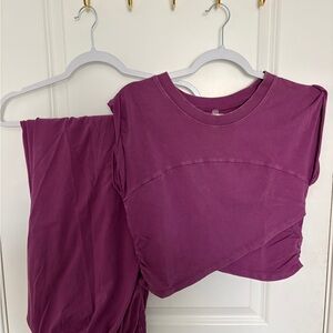 Purple Two-Piece Lounge Set